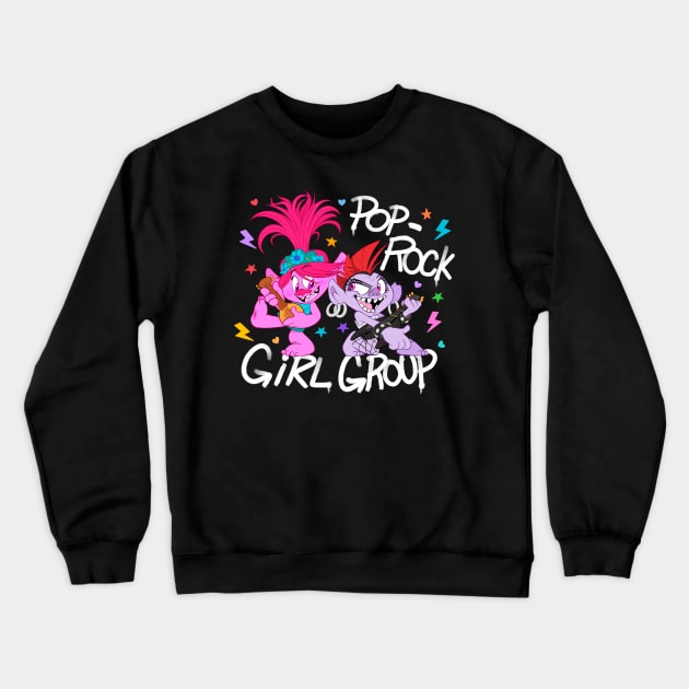 Pop-Rock Girl Group Crewneck Sweatshirt by jzanderk